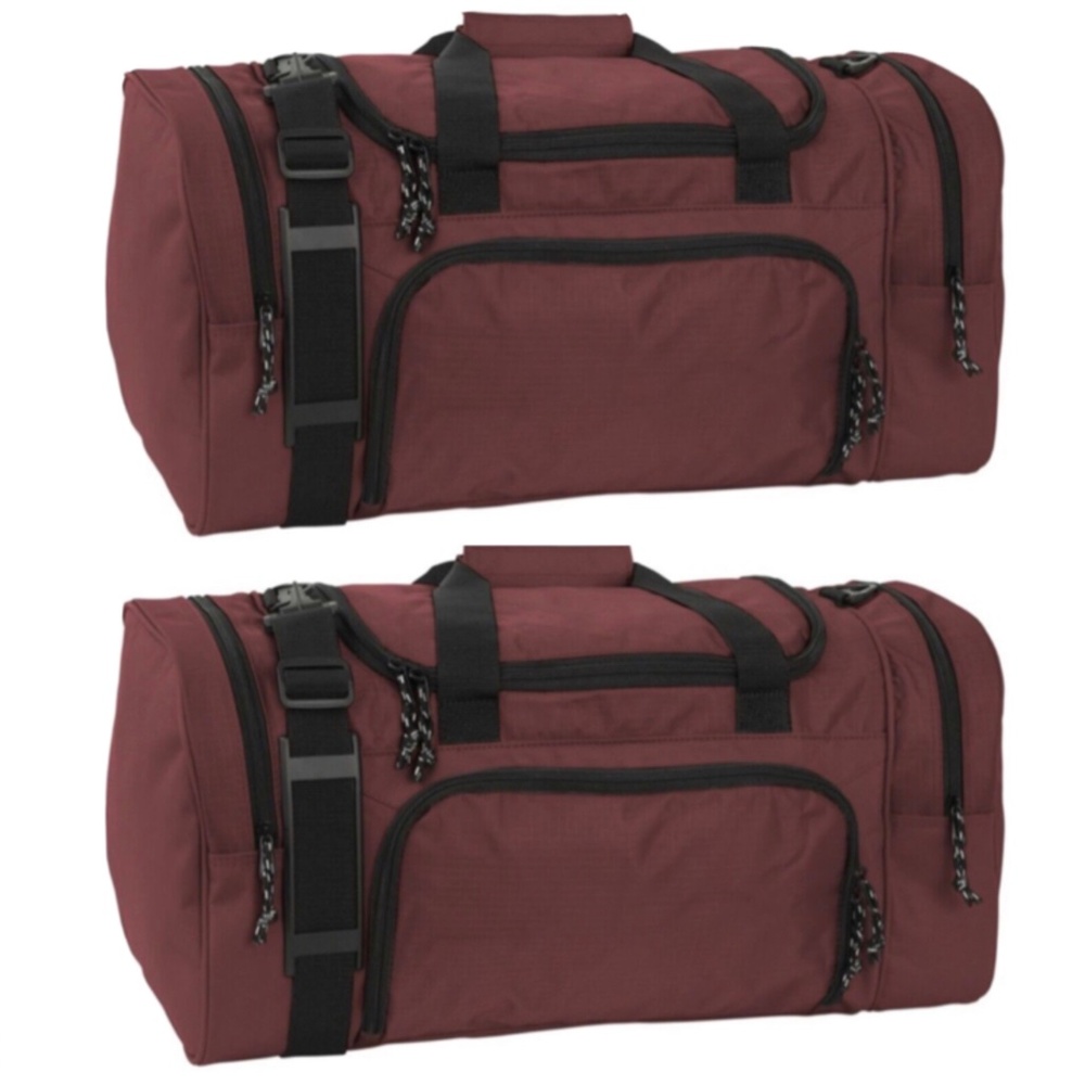(2 Pack) Coronado Carry-On Sport Locker Bag 21.0”x10.5”x10.5” Maroon
